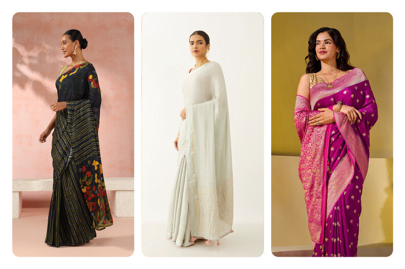 The Versatility of Crepe Sarees: Transitioning from Day to Night