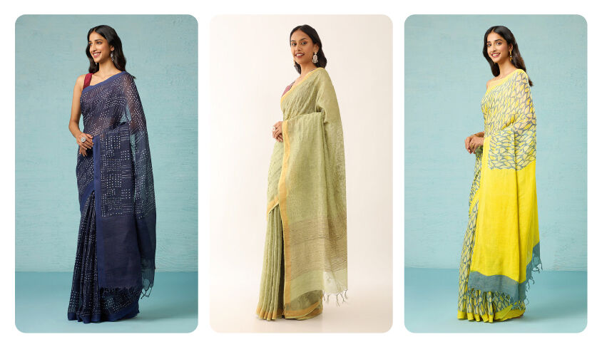 Heritage Weaves: The Craftsmanship Behind Traditional Linen Sarees