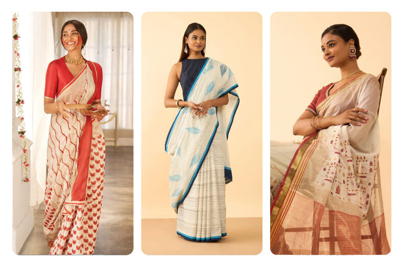 Summer Whites: Embracing the Coolness of White Sarees