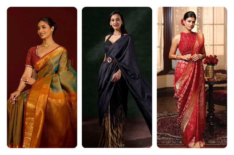 A Modern Twist on Classic Festive Sarees: Explore Trending Drapes and Styles