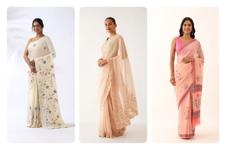 The Charm of Floral Print Sarees and How to Style Them