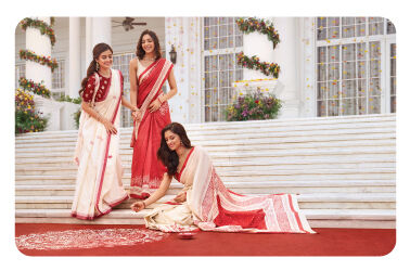 Modern Styling Techniques for a White Saree with Red Border