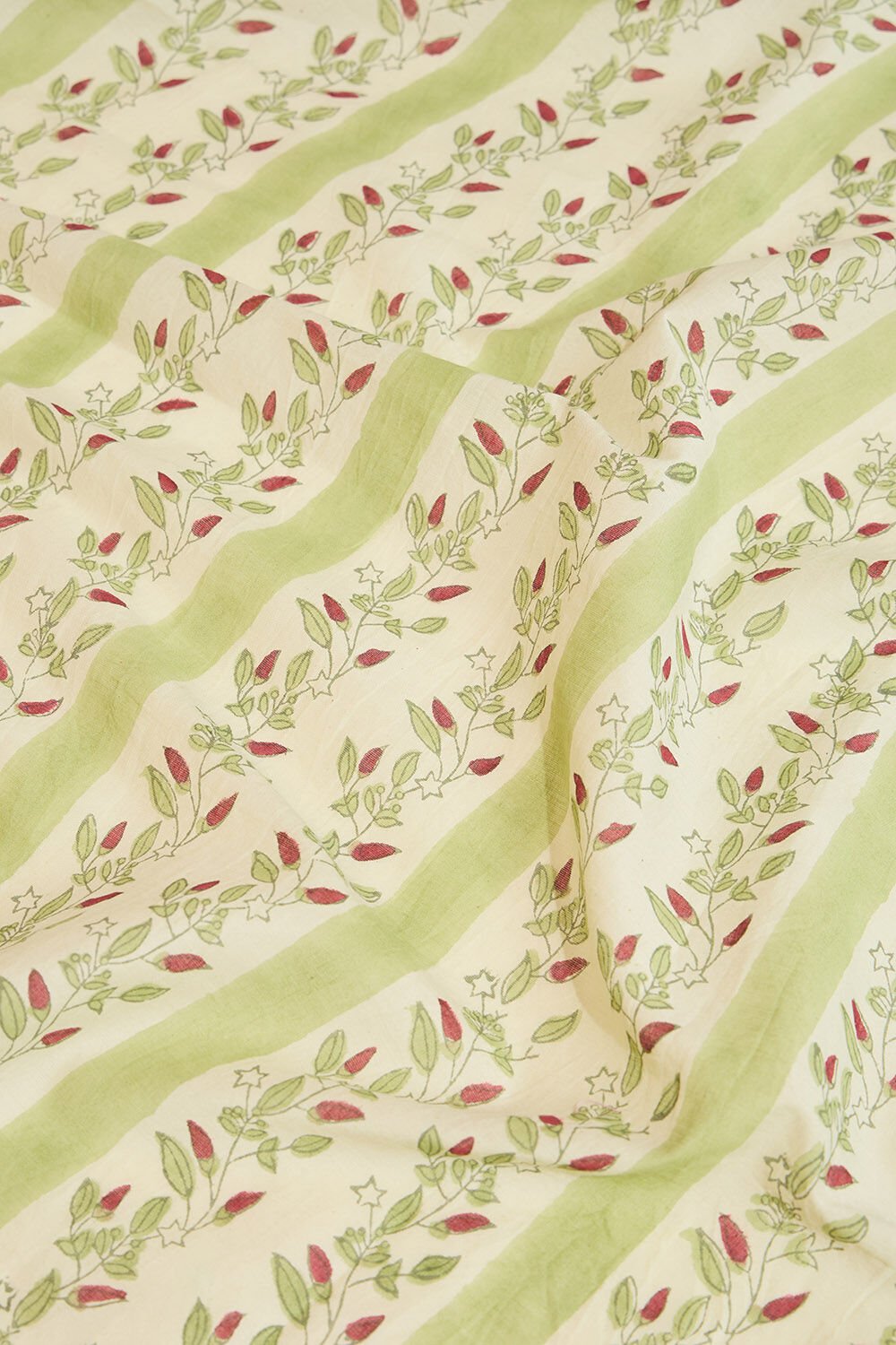 Light Green Rajasthan Pure Cotton Printed Sanganeri Saree image number null