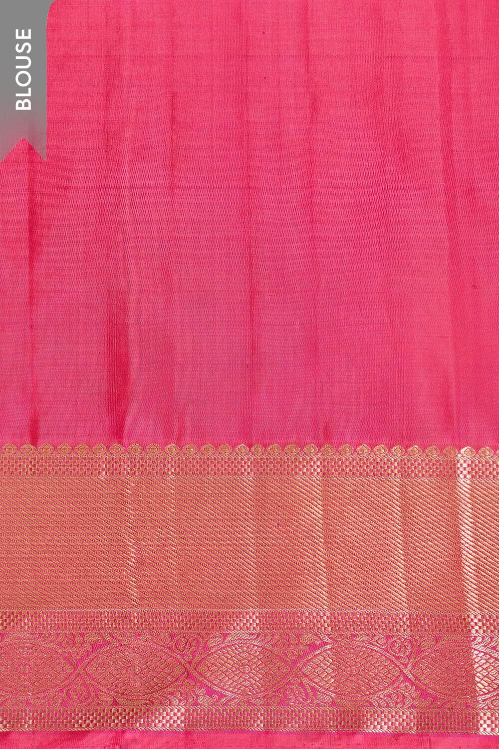 Pink Brocade Kanjeevaram Pure Silk Saree image number null