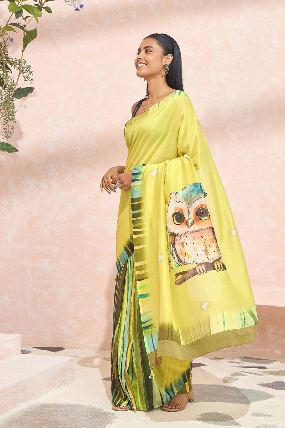 Light Blue Digital Printed Pure Silk Cotton Saree image number null