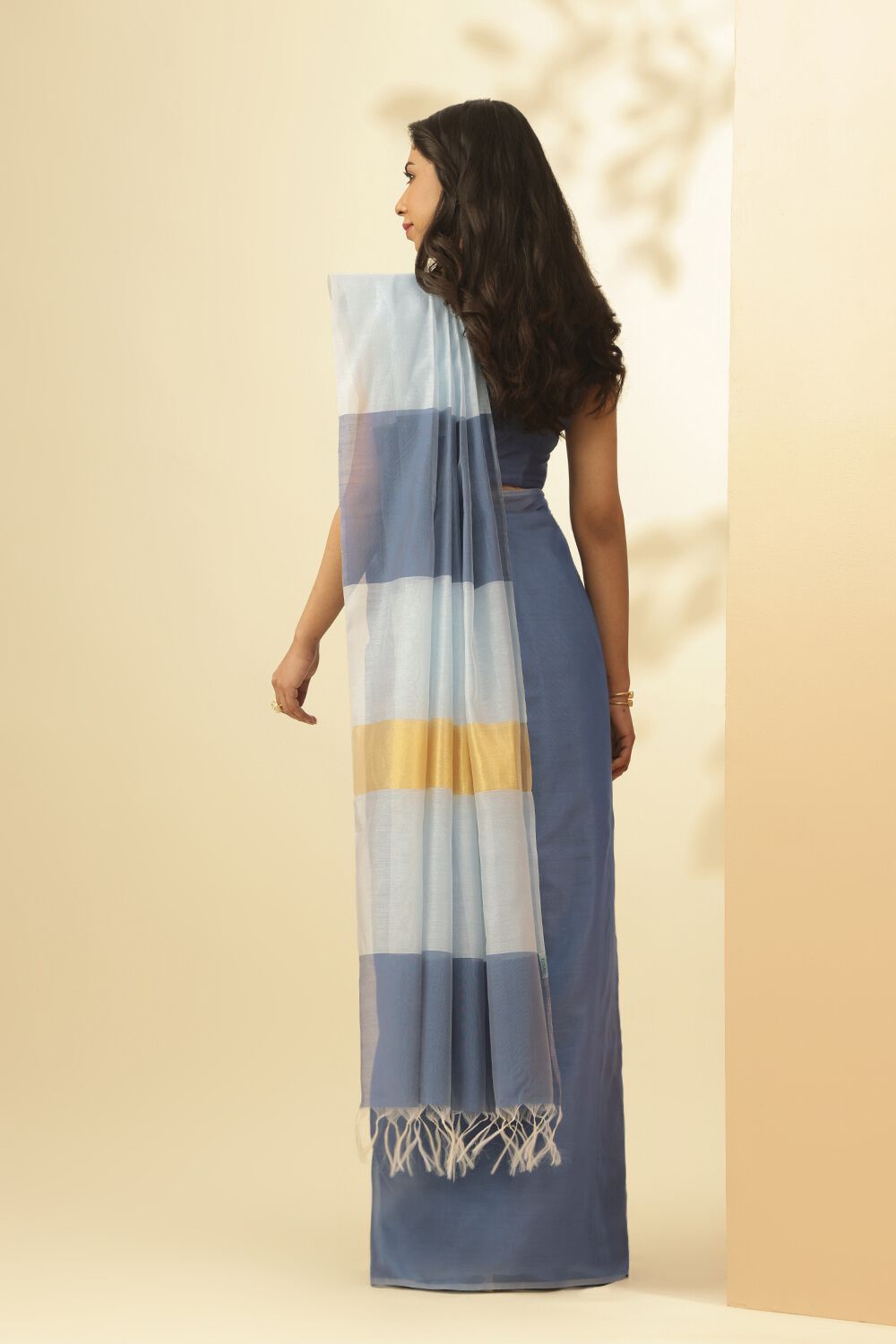 Grey Bhagalpur Woven Pure Tussar Viscose Saree image number null