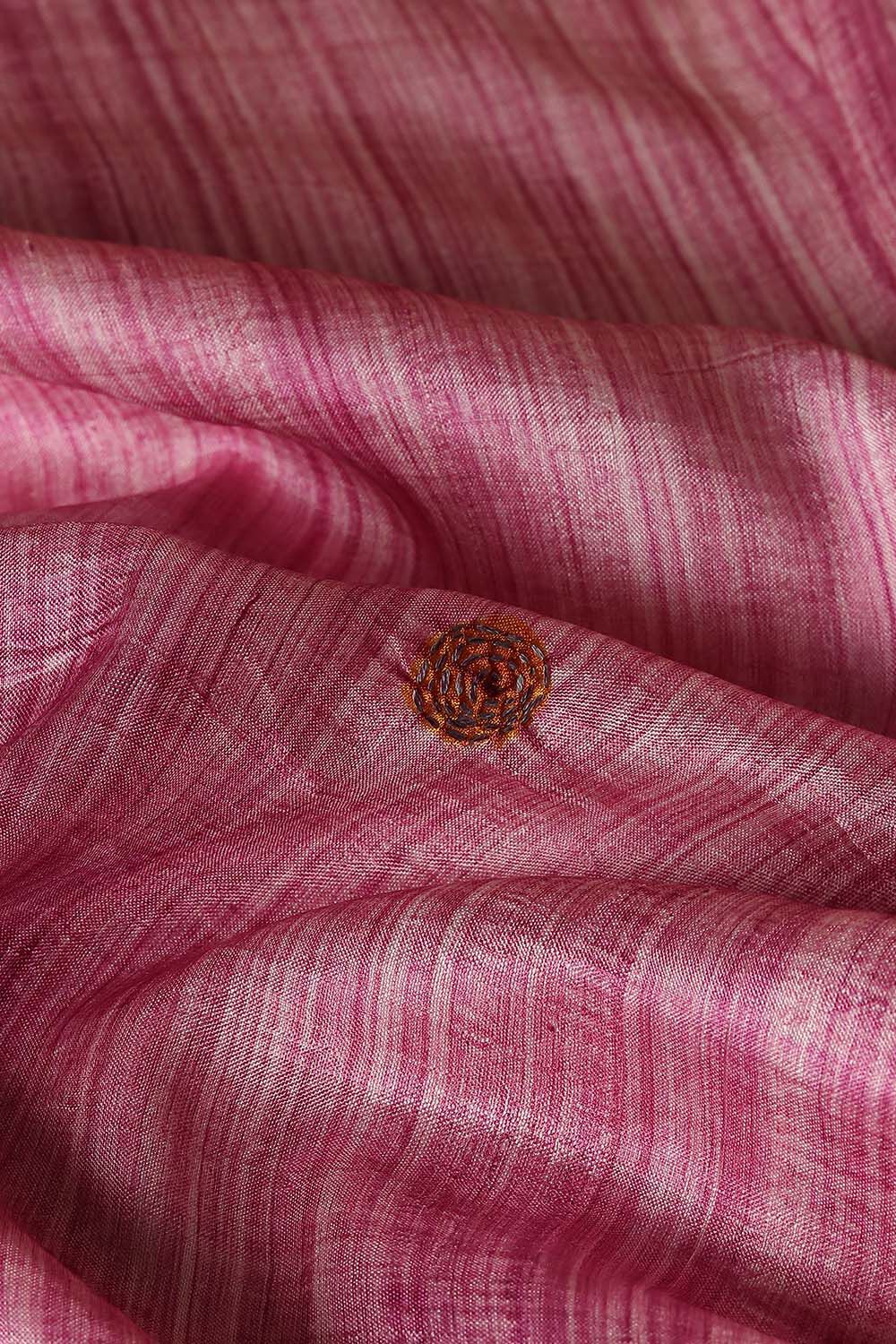 Light Pink Silk Batik Saree image number null