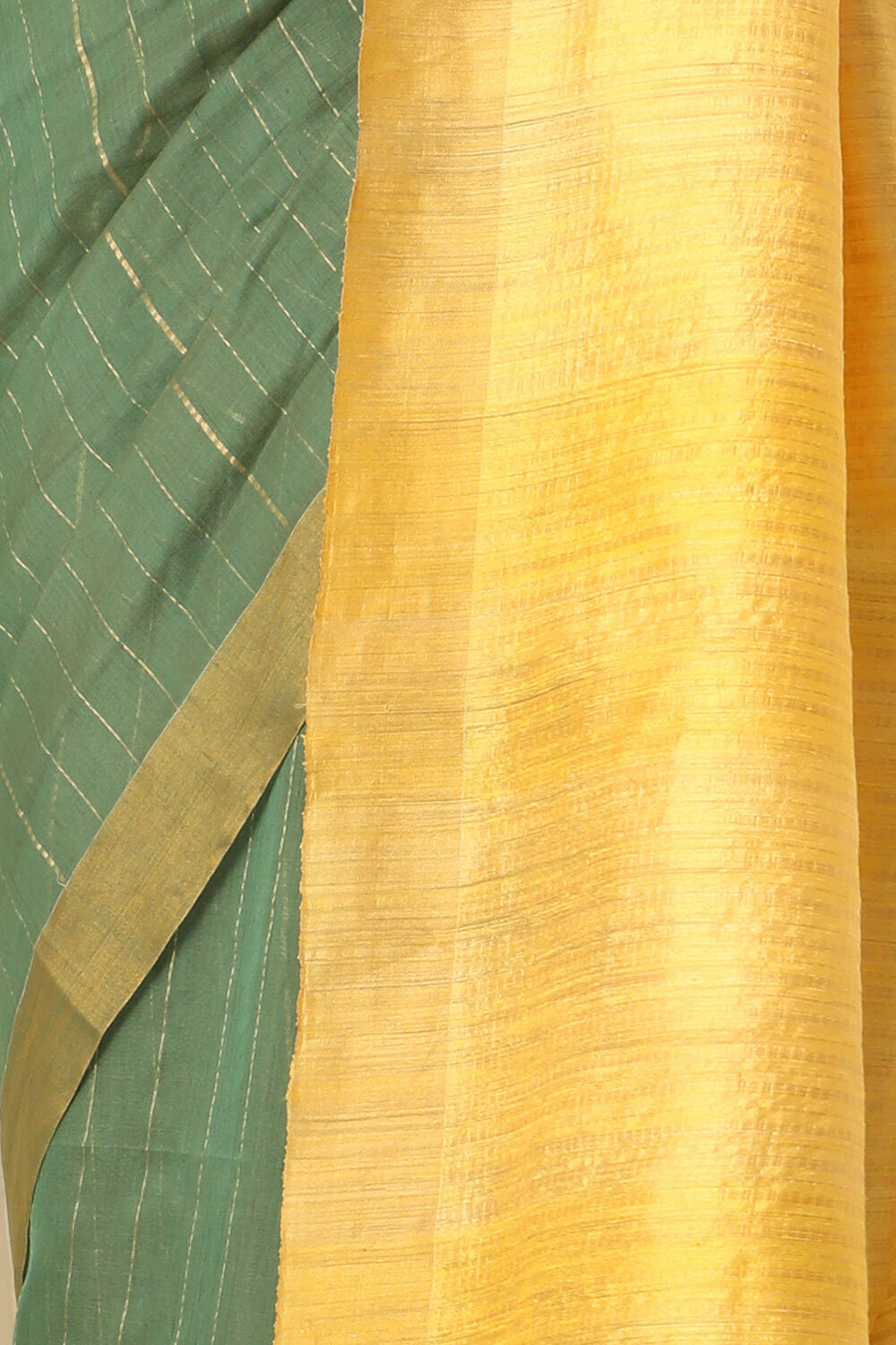 Green Pure Silk Cotton Woven Bengali Saree image number null
