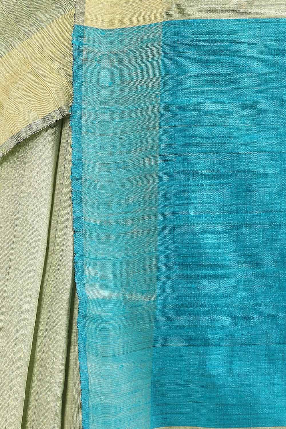 Light Green Pure Khadi Silk Bhagalpur Saree image number null