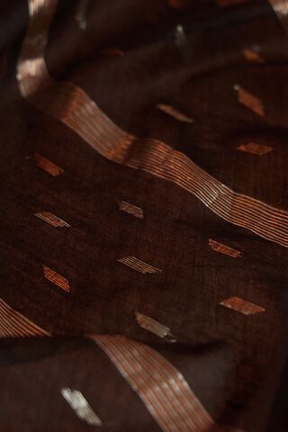 Black Bengal Pure Silk Cotton Jamdani Saree thumbnail image number null