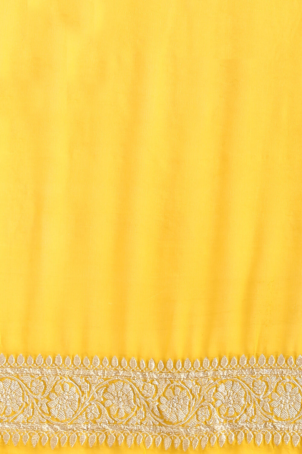 Yellow Pure Georgette Banarasi Saree image number null