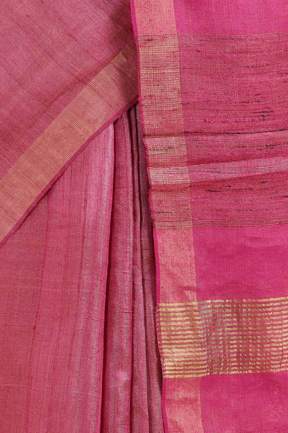 Pink Pure Tissue Tussar Bhagalpuri Saree image number null