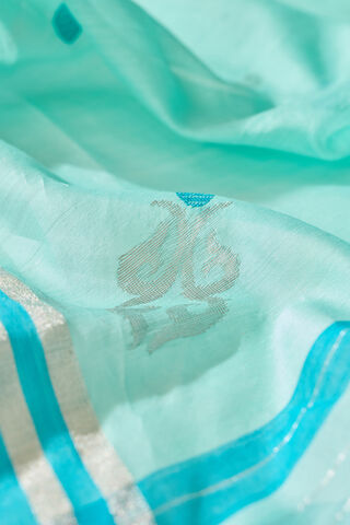 Light Green Woven Pure Silk Cotton Chanderi Saree thumbnail image number null