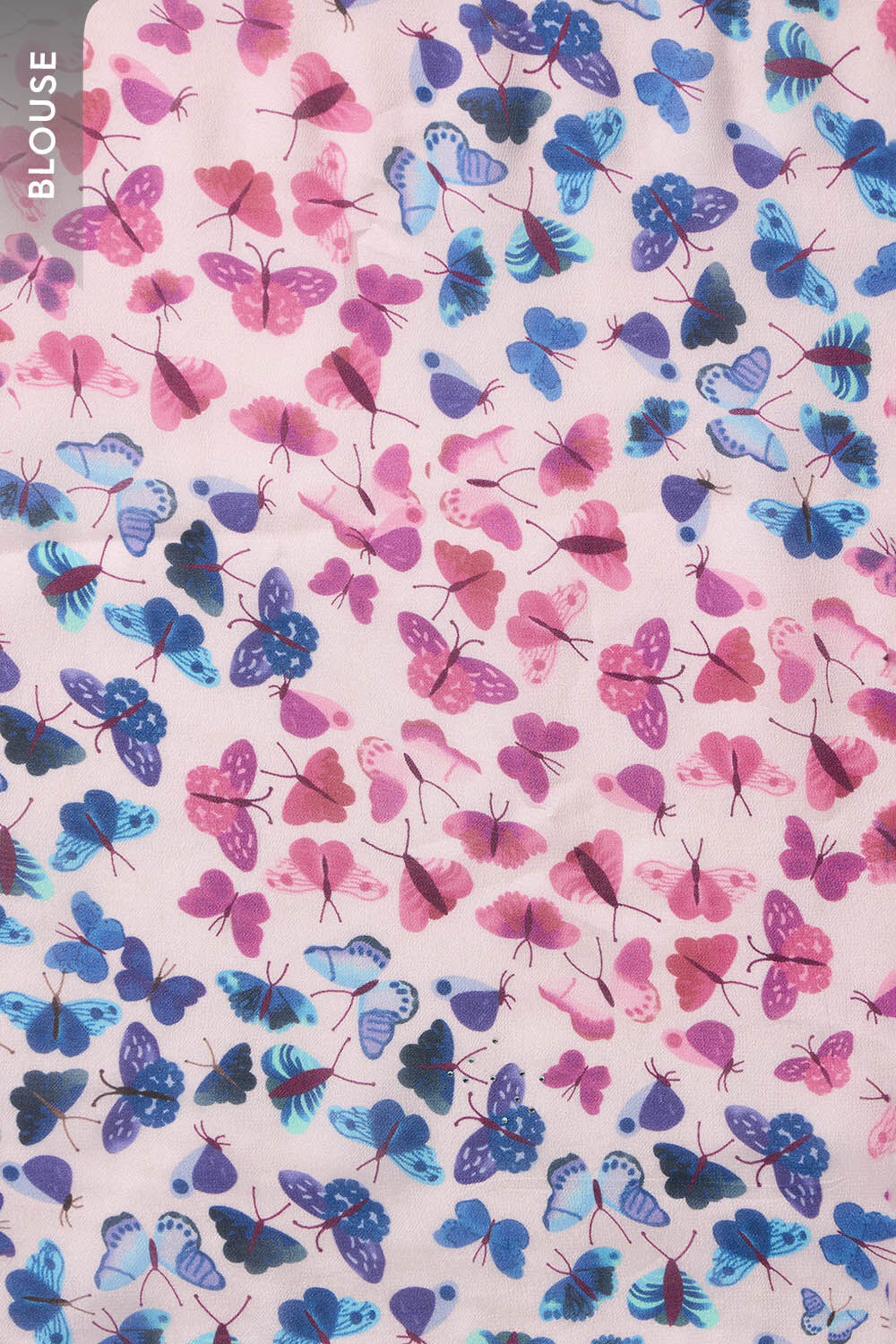 Pink Printed Viscose Crepe Saree image number null