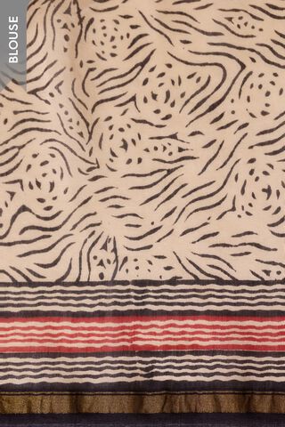 Black Bagru Bagru Block Printed Pure Silk Cotton Saree thumbnail image number null