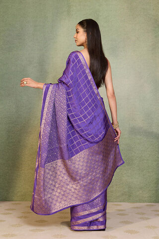 Purple Woven Pure Viscose Saree thumbnail image number null
