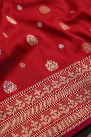 Red Banaras Silk Saree thumbnail image number null