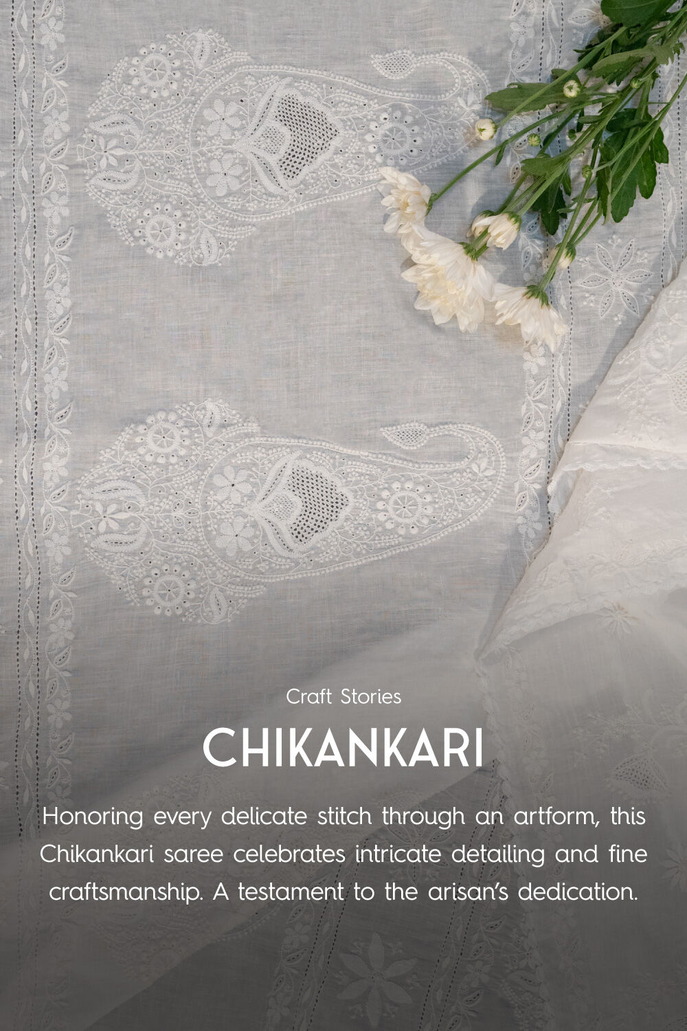 Light Pink Lucknow Pure Silk Cotton Chikankari Saree image number null