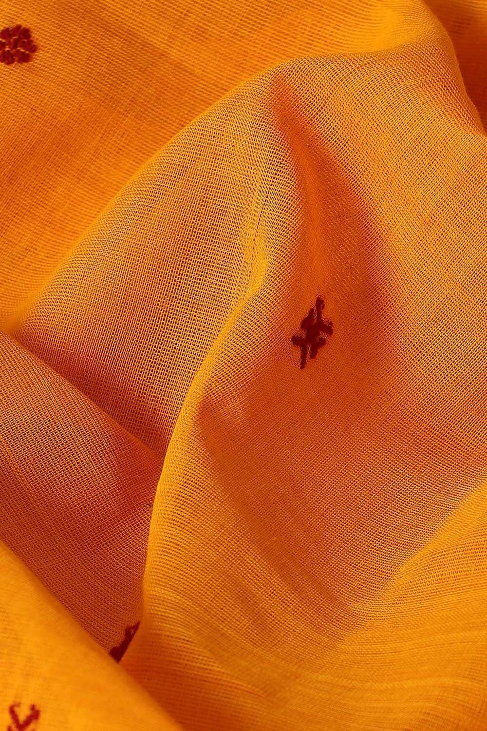 Yellow Pure Cotton Sambalpuri Ikat Saree image number null