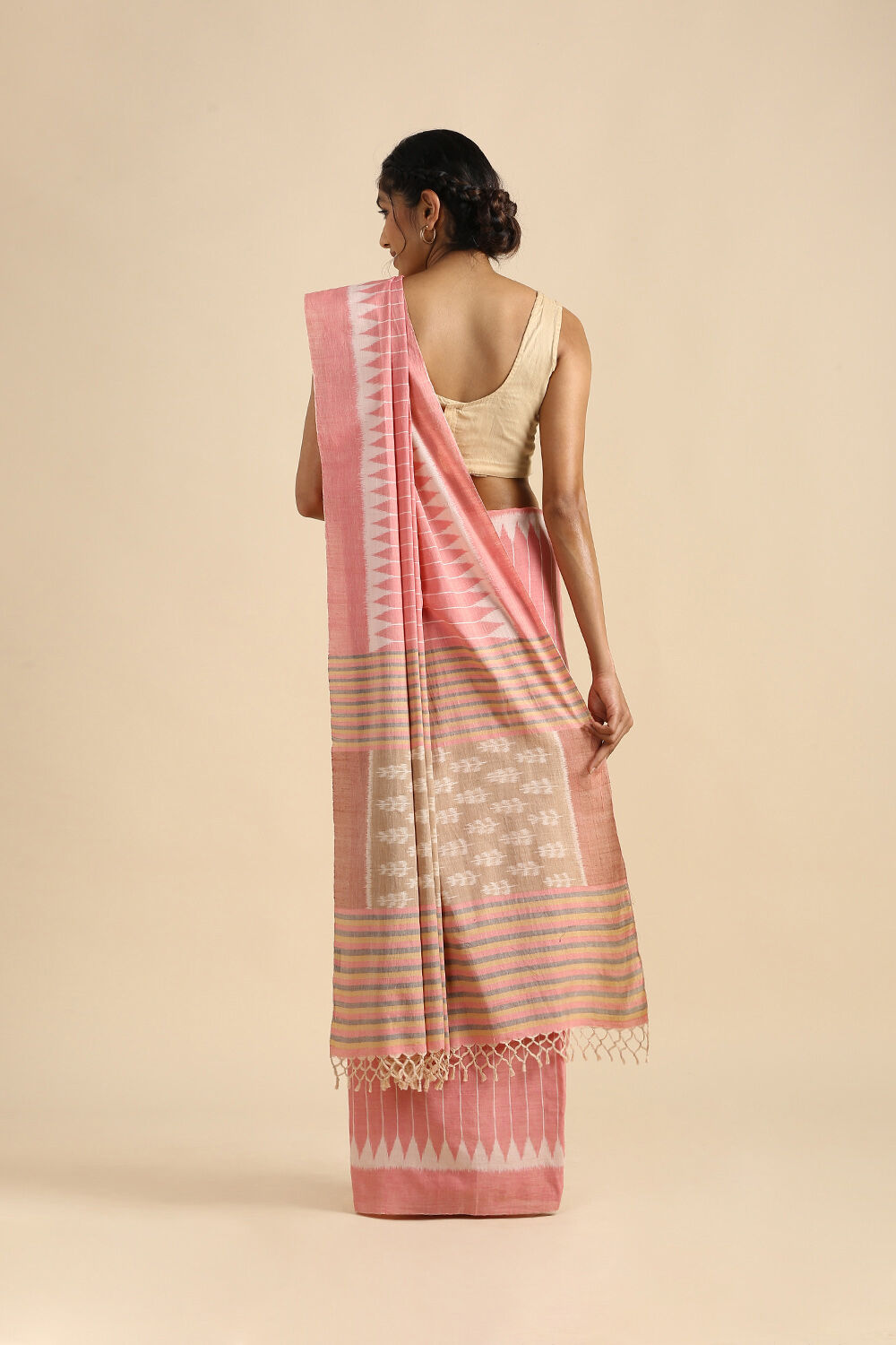 Light Pure Pink Cotton Odissa Ikat image number null