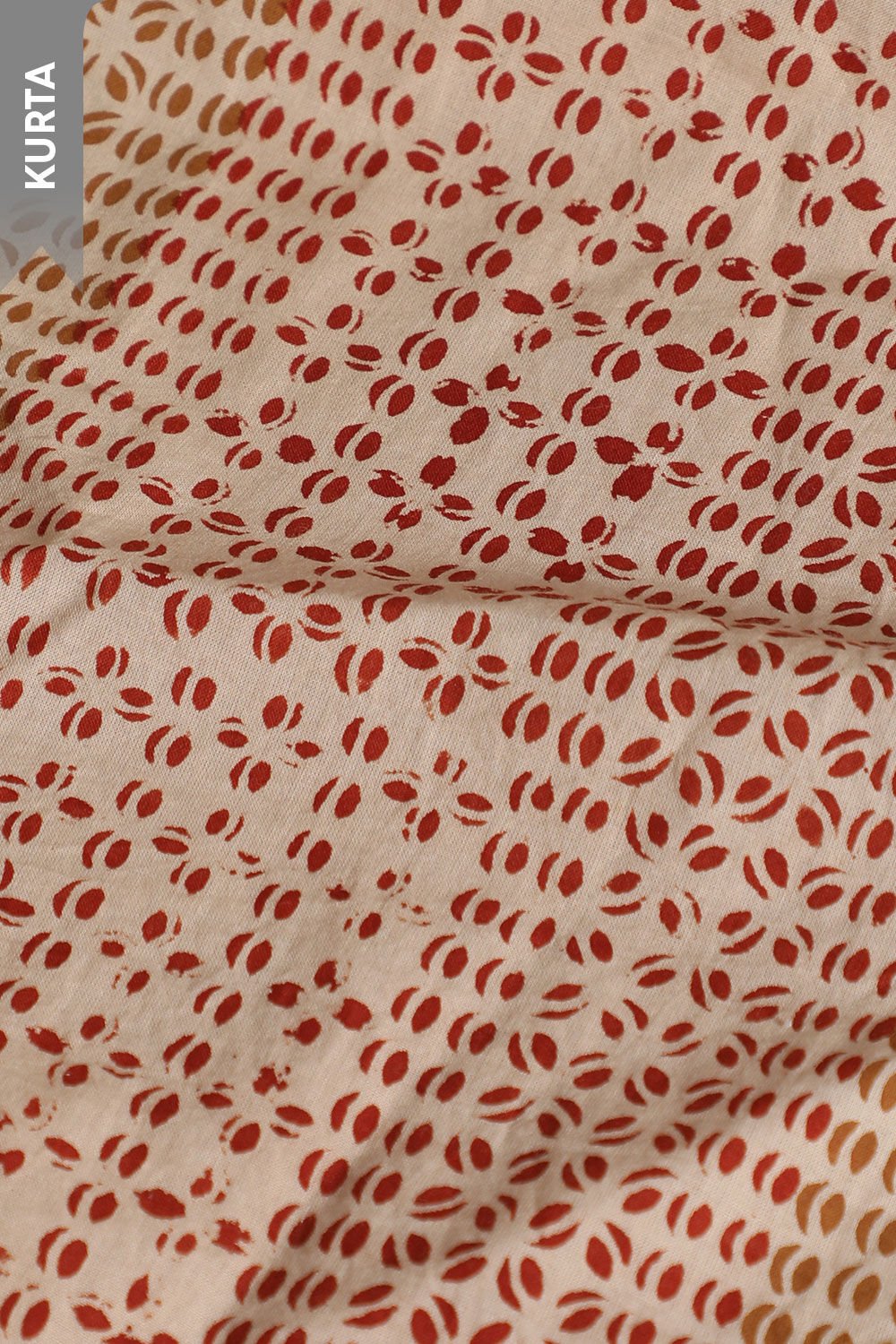 Beige Bagru Block Printed Pure Cotton Unstitched Suit Set image number null