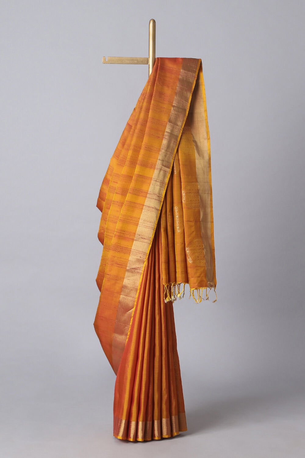 Yellow Pure Silk South Saree image number null