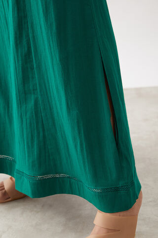 Green Woven Cotton Lycra Skirt thumbnail image number null