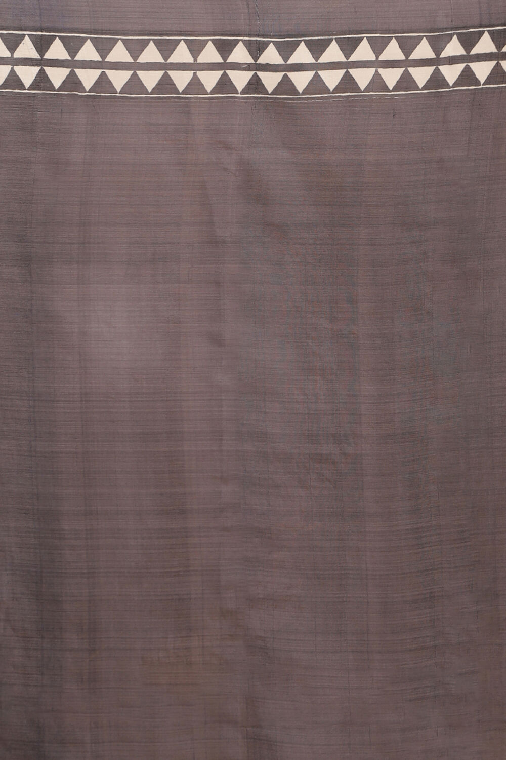 Grey Hand Blockprinted Pure Silk Saree image number null