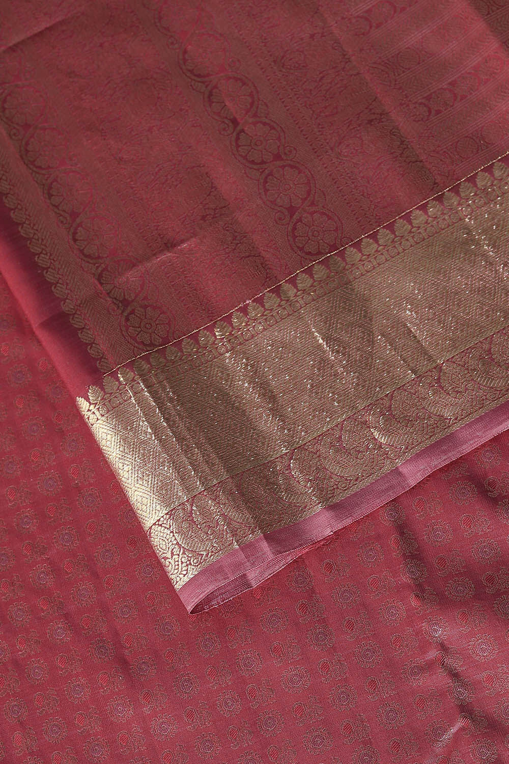 Red Pure Silk Kanjivaram Saree image number null