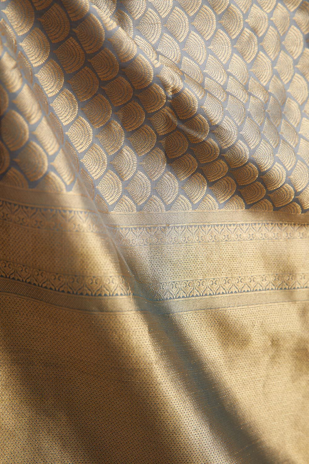 Blue Woven Silk Viscose Saree image number null