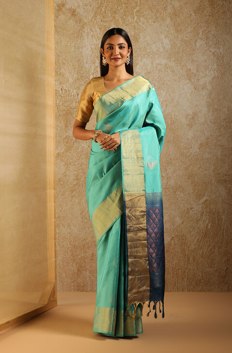 Green South Pure Silk Woven Saree