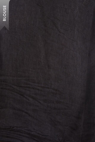Black Pure Silk Linen Embroidered Saree thumbnail image number null