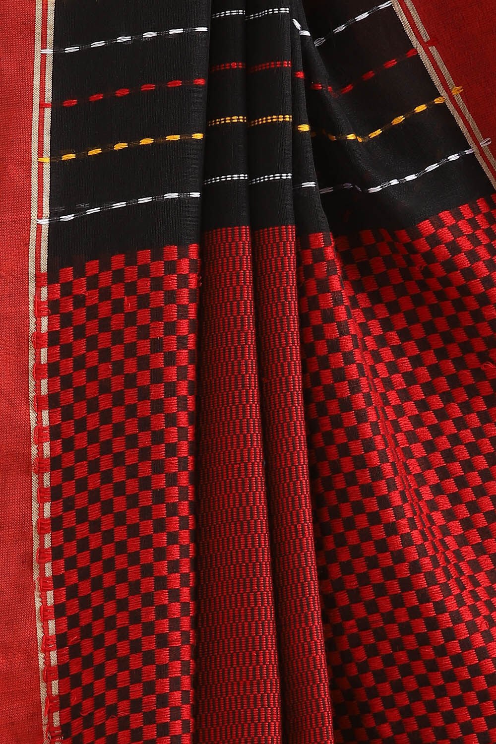 Black Pure Cotton Bengal Saree image number null