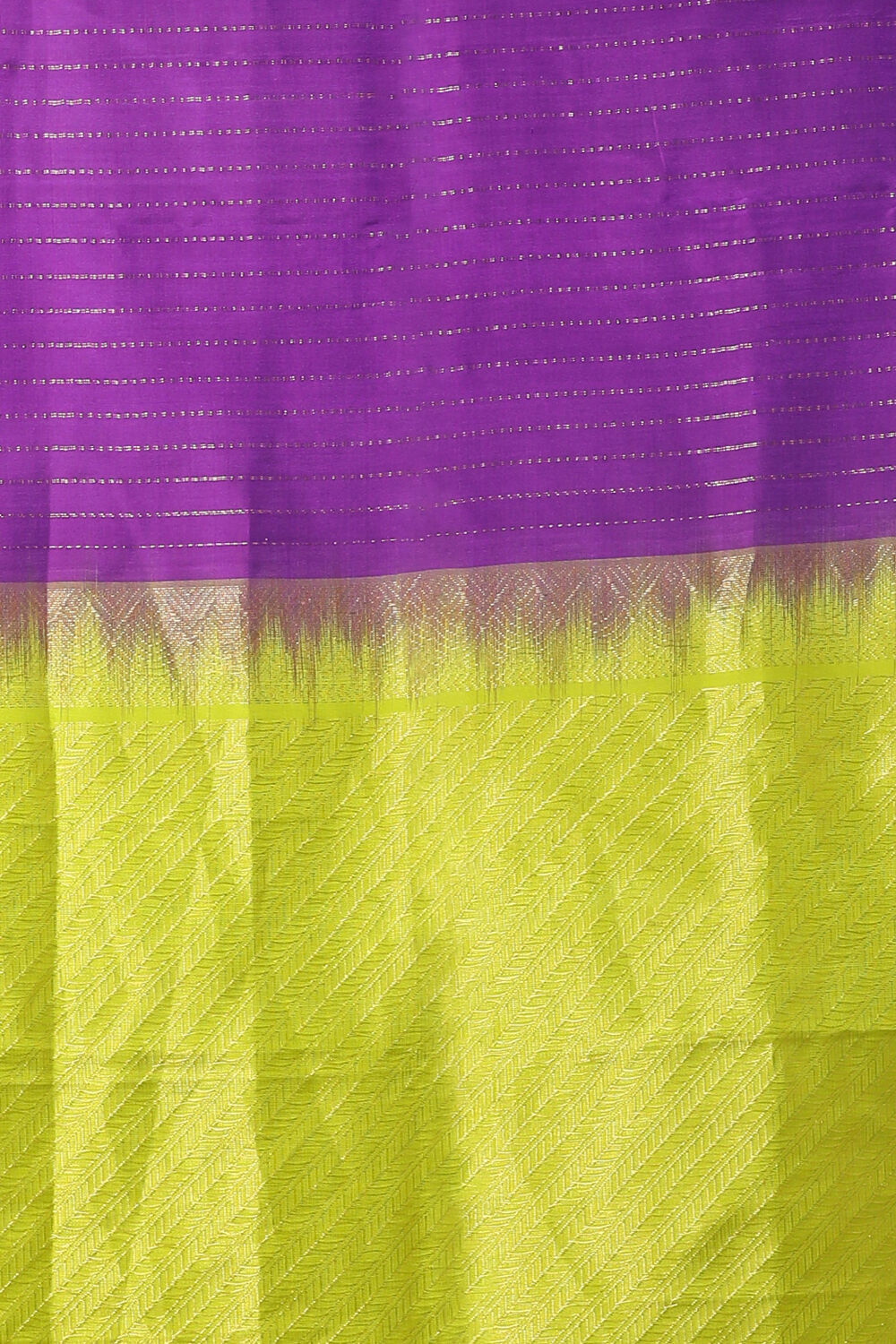 Violet Handwoven South Pure Silk Tencel Saree image number null