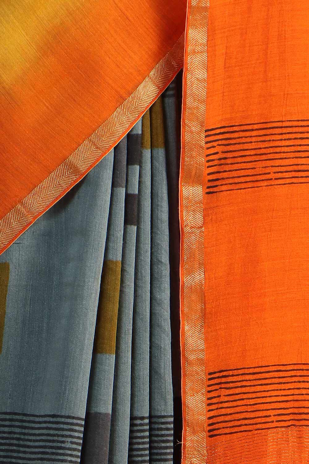 Beige Pure Tussar Vanya Printed Saree image number null