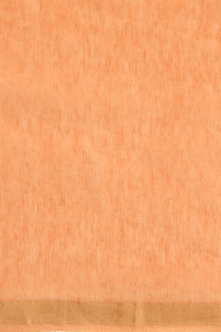 Orange Bhagalpur Pure Silk Linen Embroidered Saree thumbnail image number null