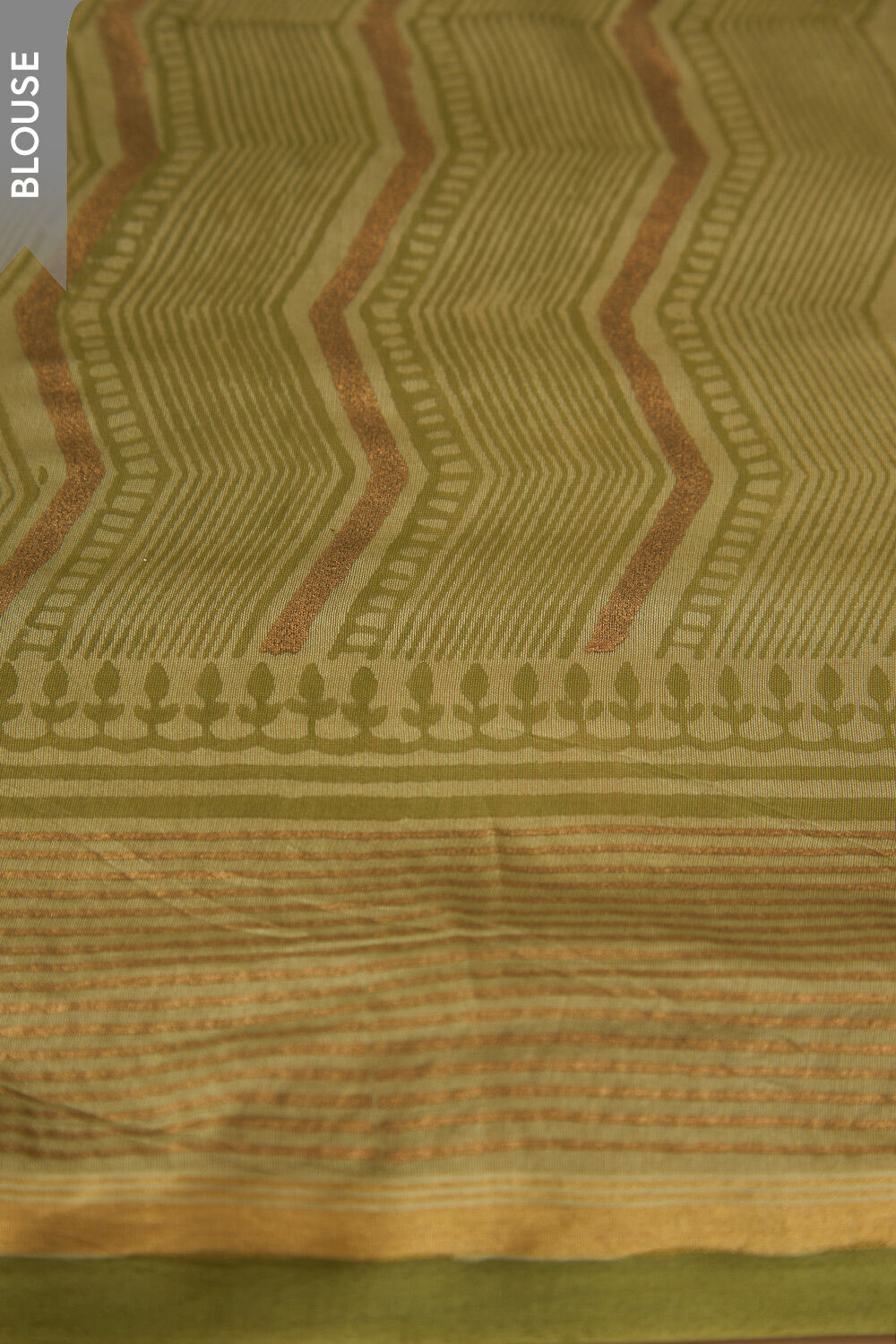 Green Rajasthan Block Printed Pure Silk Cotton Saree image number null