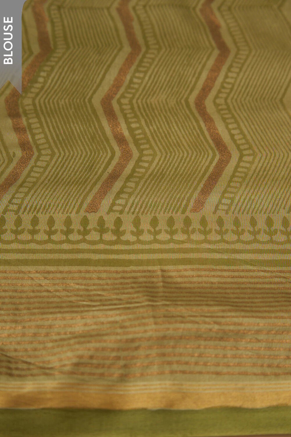 Green Rajasthan Block Printed Pure Silk Cotton Saree image number null