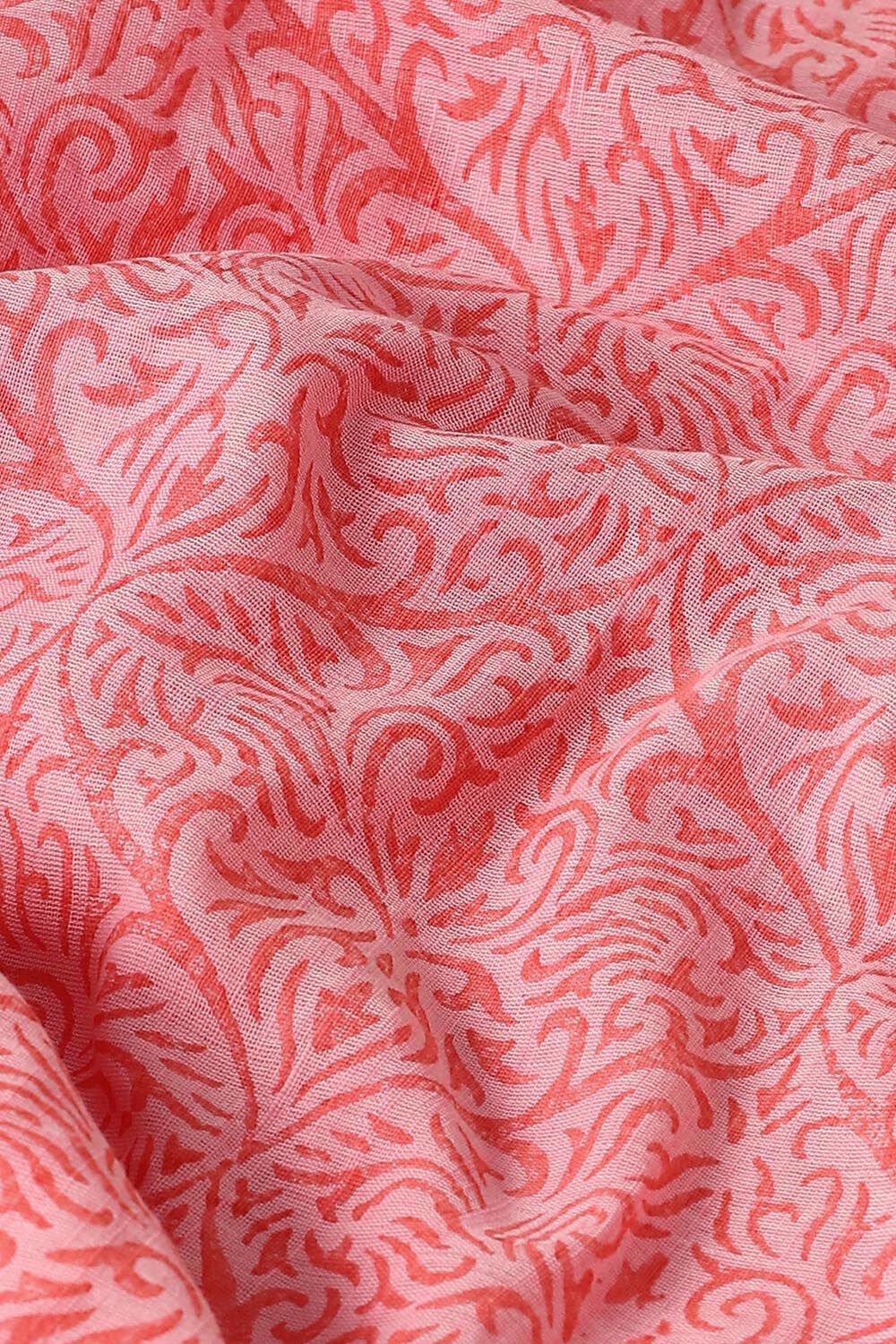 Light Orange Pure Cotton Printed Saree image number null