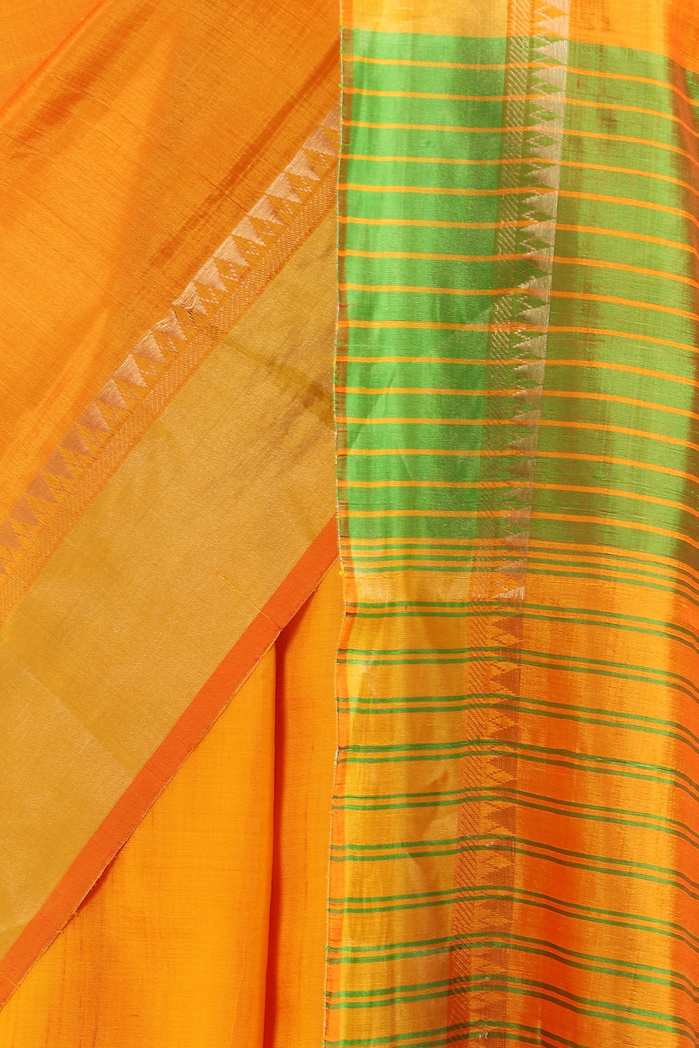 Yellow Silk Woven Saree image number null