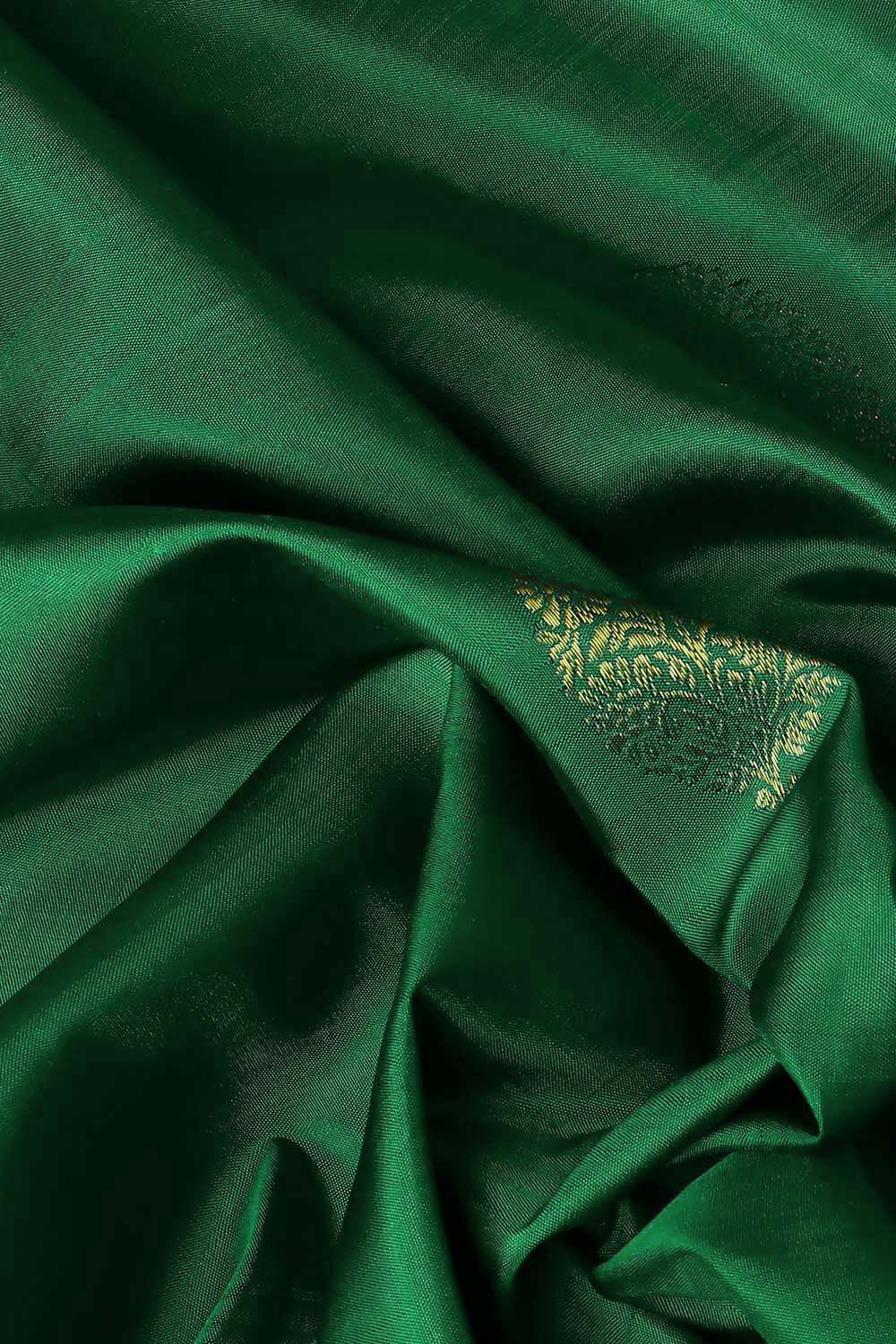 Dark Green Pure Silk Kanjivaram Saree image number null