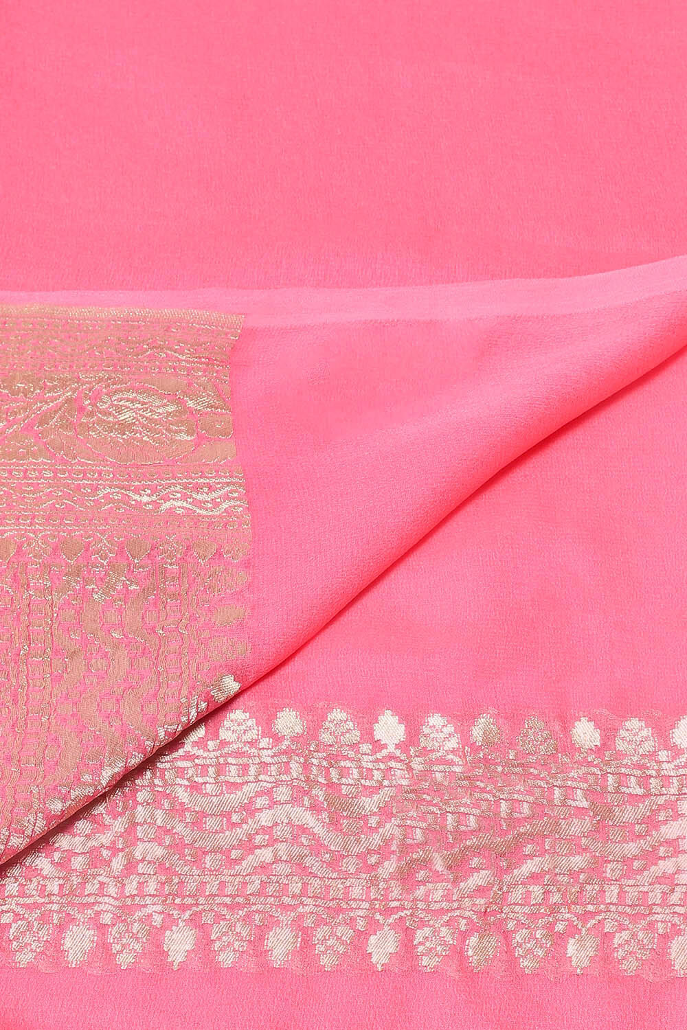 Pink Pure Georgette Banarasi Saree image number null