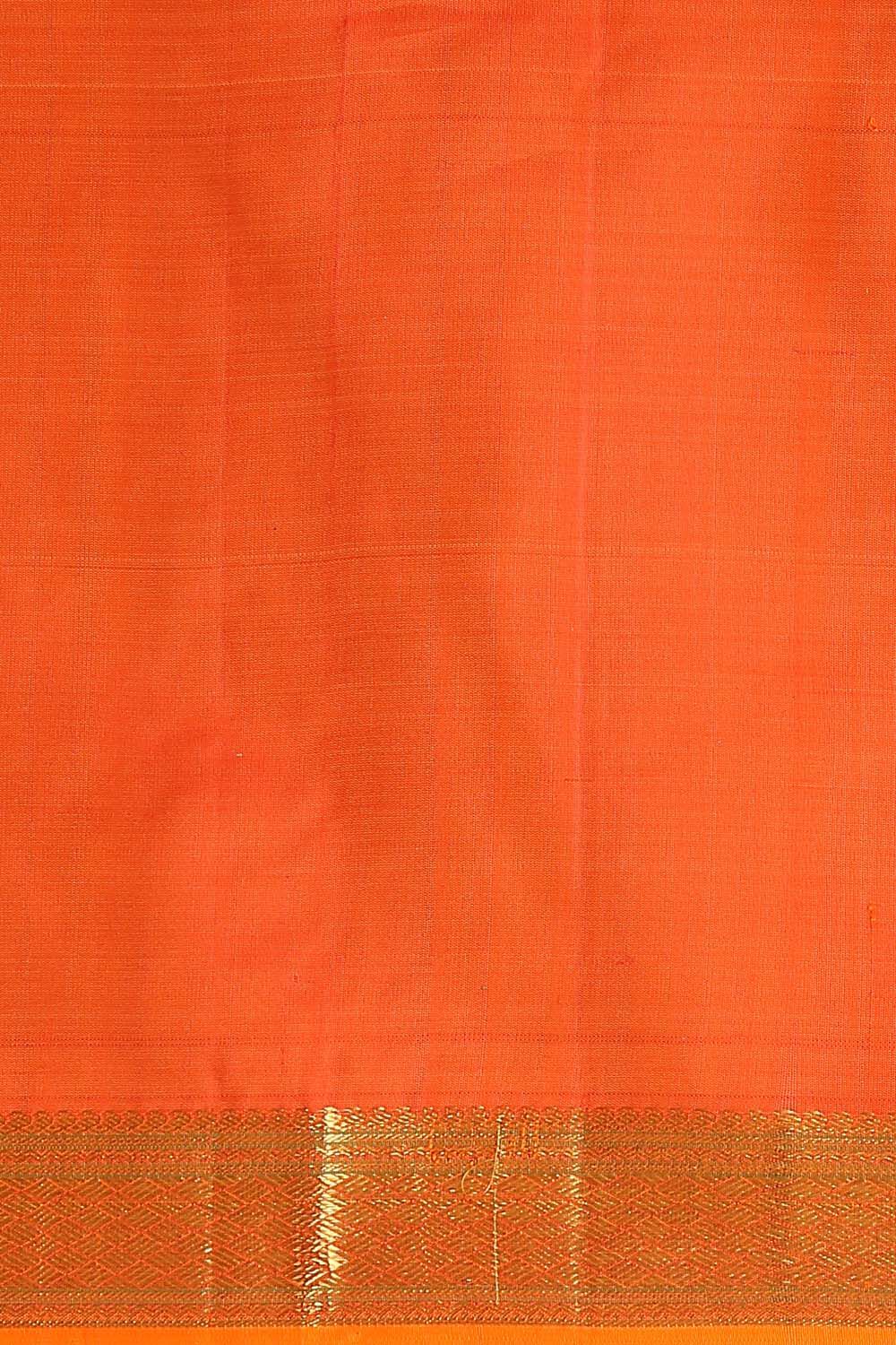 Orange Pure Silk Kanjivaram Saree image number null
