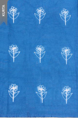 Blue Pure Silk Cotton Tie & Dye Shibori Unstitched Suit Set thumbnail image number null