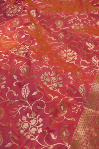 Light Pink Banaras Silk Saree thumbnail image number null