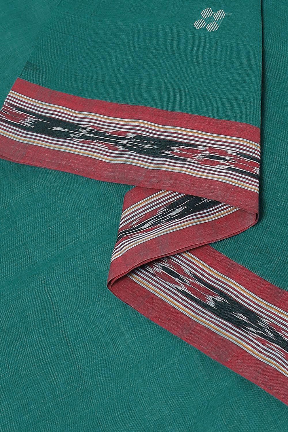 Green Pure Cotton Odissa Ikat Saree image number null