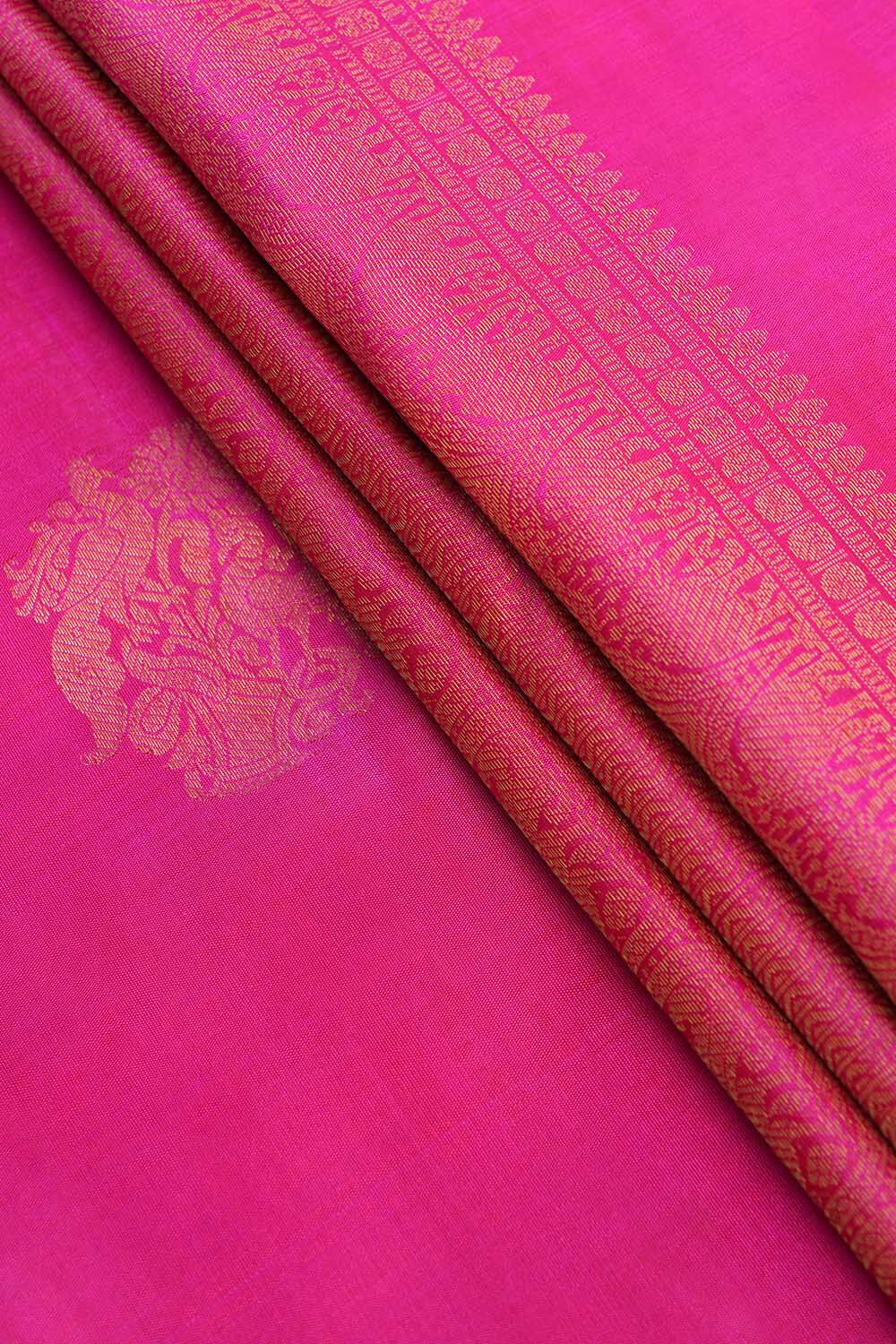 Pink Pure Silk Woven Kanjivaram Saree image number null