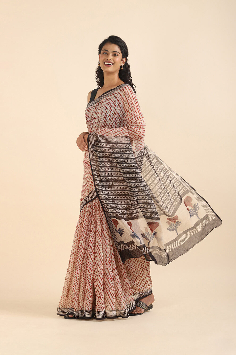 Off Pure White Kota Bagru Printed image number null