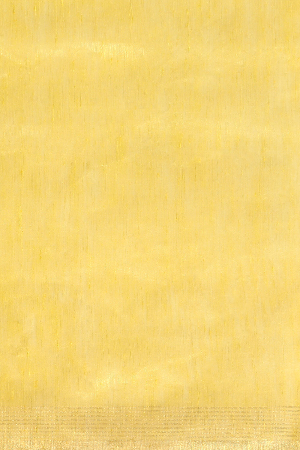 Yellow Pure Silk Linen Embroidered Saree image number null