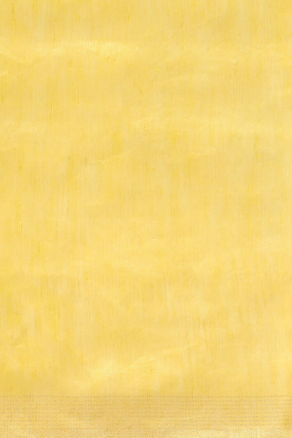 Yellow Pure Silk Linen Embroidered Saree image number null